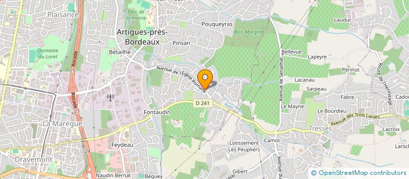 localisation de l'entreprise HELENA  ARTIGUES-PRES-BORDEAUX