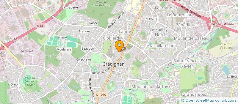 localisation de l'entreprise HELENA  GRADIGNAN