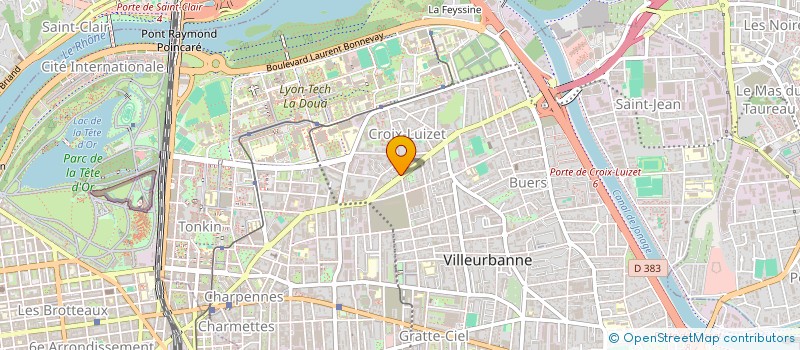 localisation de l'entreprise HELENA INVEST  VILLEURBANNE