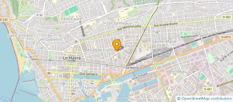 localisation de l'entreprise HELENE COIGNET ARCHITECTE à LE HAVRE