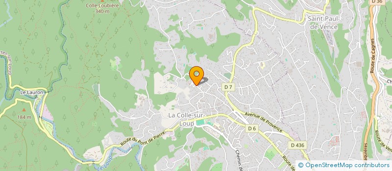 localisation de l'entreprise HELGA 1923.  LA COLLE-SUR-LOUP