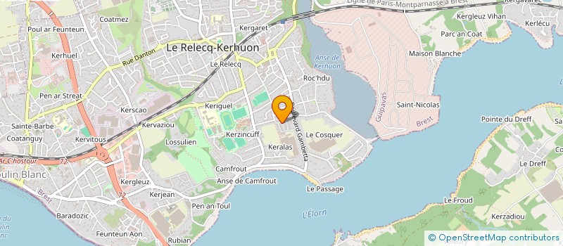 localisation de l'entreprise HELGUI29  LE RELECQ-KERHUON