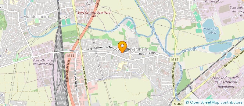 localisation de l'entreprise HELI CONSULTING AND TECHNICS HCT à SOUFFELWEYERSHEIM