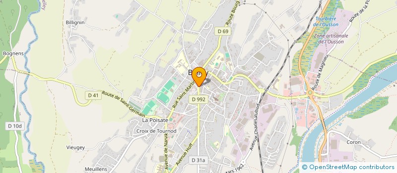 localisation de l'entreprise HELIANTE à BELLEY