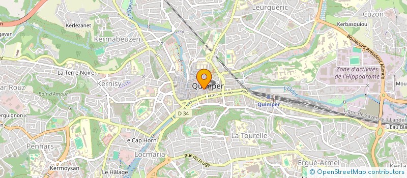 localisation de l'entreprise HELIANTHUS à QUIMPER