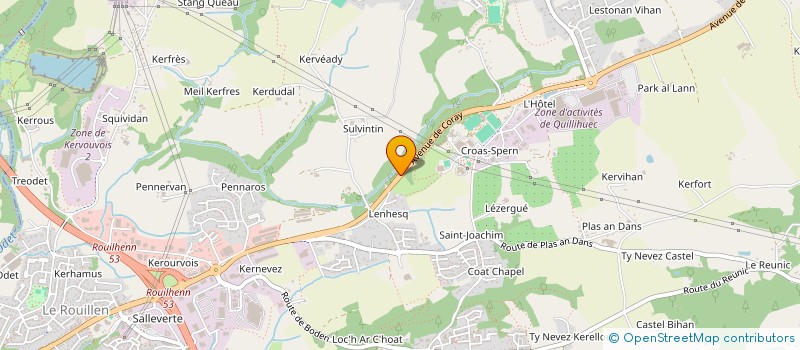 localisation de l'entreprise HELICA  ERGUE-GABERIC