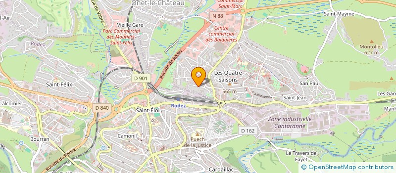 localisation de l'entreprise HELICE EVENEMENTS  ONET-LE-CHATEAU