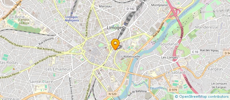 localisation de l'entreprise HELIE à LIMOGES