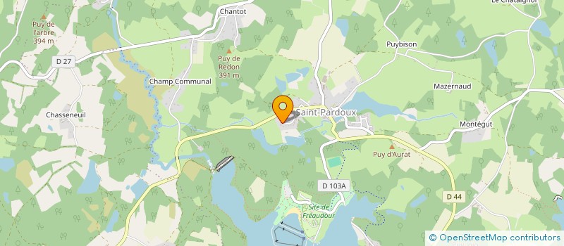 localisation de l'entreprise HELIE à SAINT-PARDOUX-LE-LAC