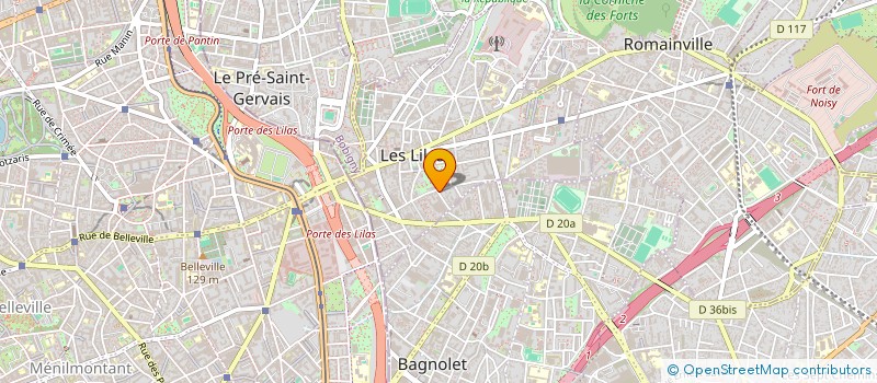 localisation de l'entreprise HELIN à LES LILAS