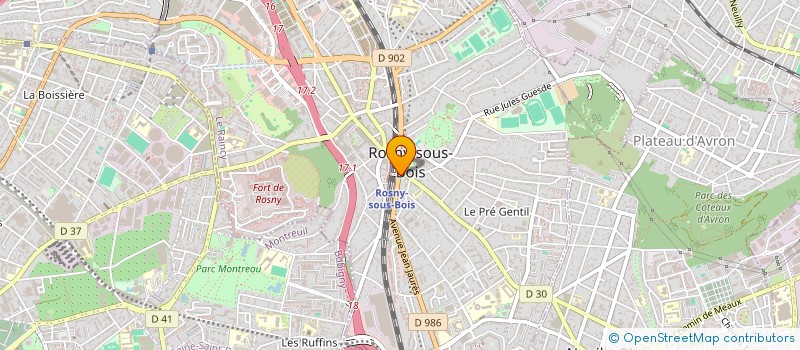 localisation de l'entreprise HELIN à ROSNY-SOUS-BOIS