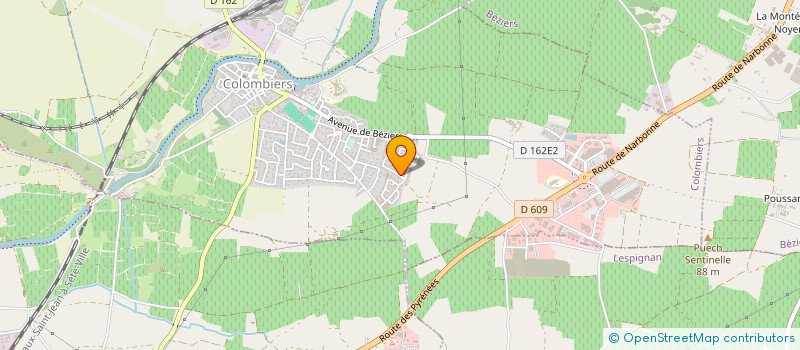 localisation de l'entreprise HELIN à COLOMBIERS