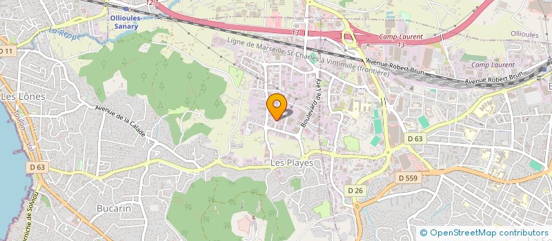 localisation de l'entreprise HELIO WATER à SIX-FOURS-LES-PLAGES