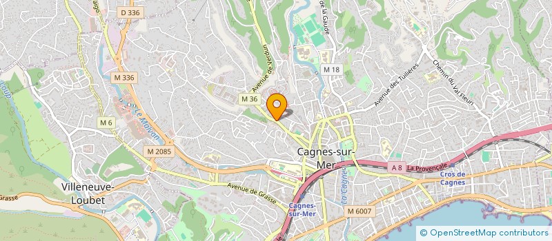 localisation de l'entreprise HELIOAZUR à CAGNES-SUR-MER