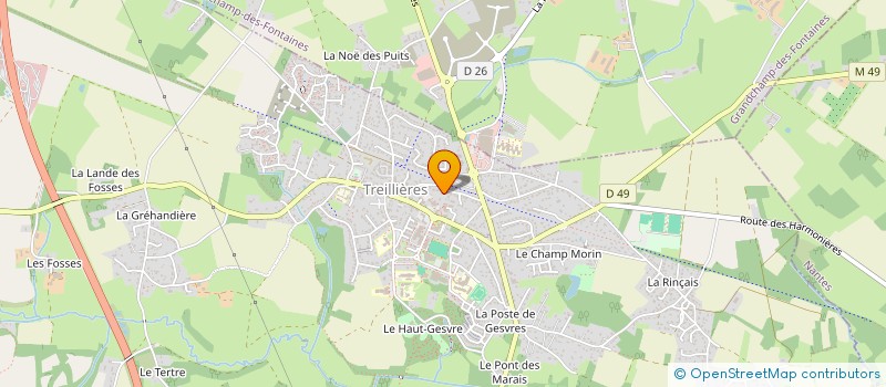 localisation de l'entreprise HELIOBULLE  TREILLIERES