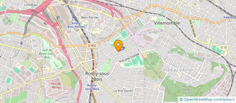 localisation de l'entreprise HELIOS à ROSNY-SOUS-BOIS