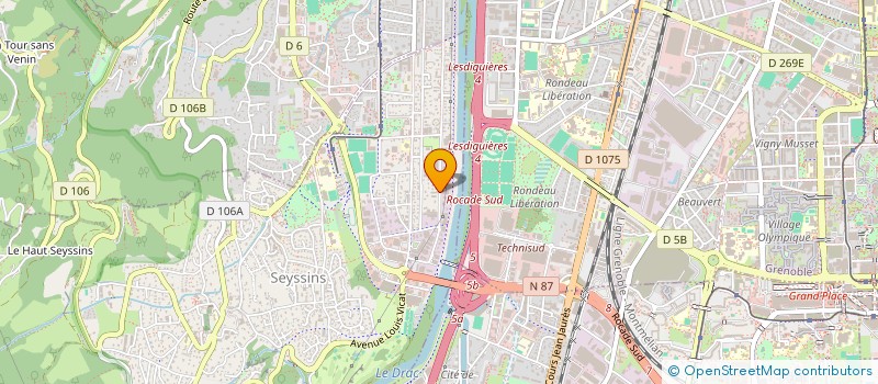 localisation de l'entreprise HELIOS 38 à SEYSSINS