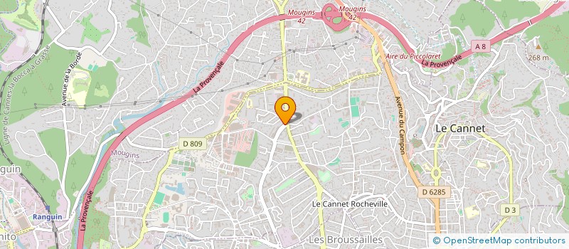 localisation de l'entreprise HELIOS à LE CANNET
