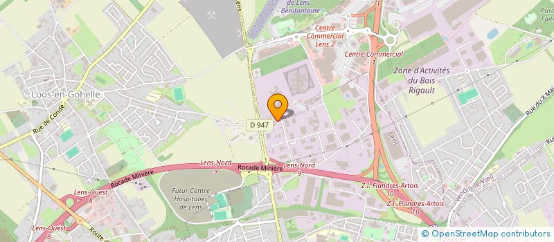 localisation de l'entreprise HELIOS à LENS