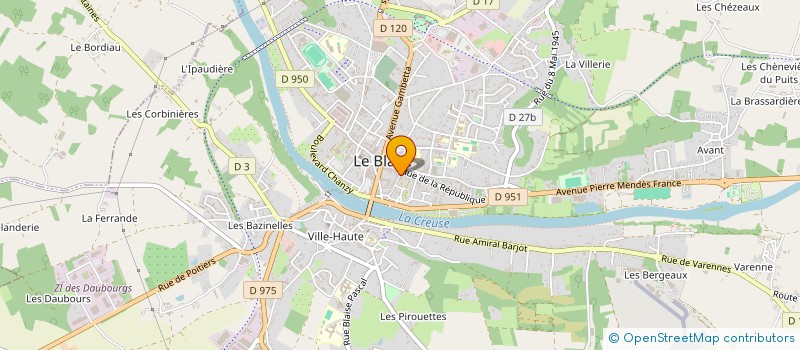 localisation de l'entreprise HELIOS à LE BLANC