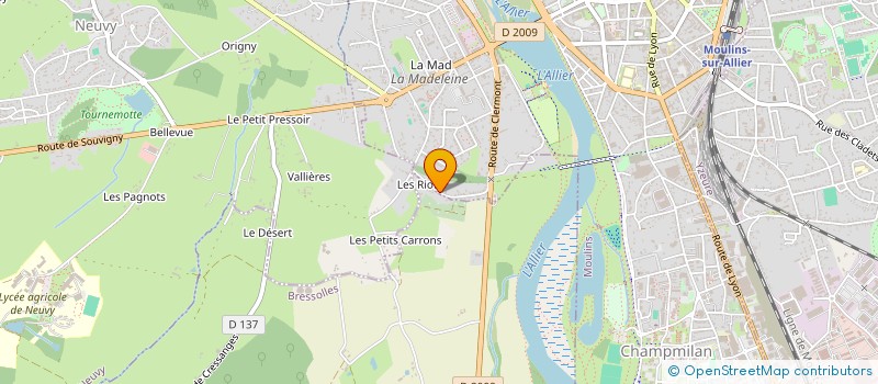 localisation de l'entreprise HELIOS à MOULINS