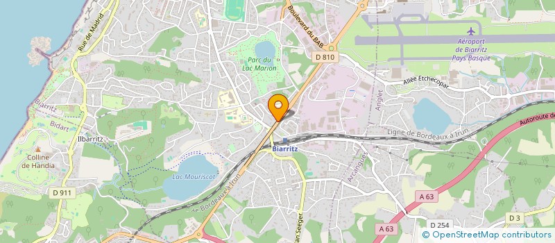 localisation de l'entreprise HELIOS CORPORATE à BIARRITZ