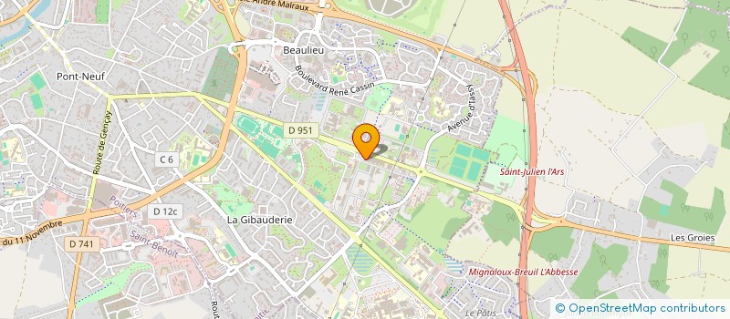 localisation de l'entreprise HELIOS ENTREPRISE ECOLE DE L'ENSIP à POITIERS
