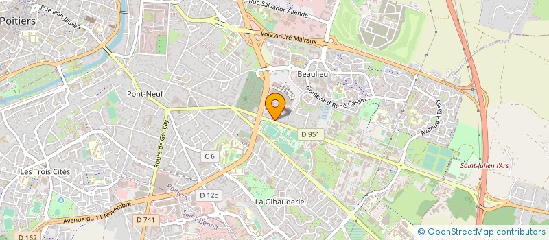 localisation de l'entreprise HELIOS ENTREPRISE ECOLE DE L ESIP à POITIERS