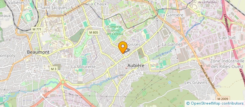 localisation de l'entreprise HELIOS FINANCE  AUBIERE