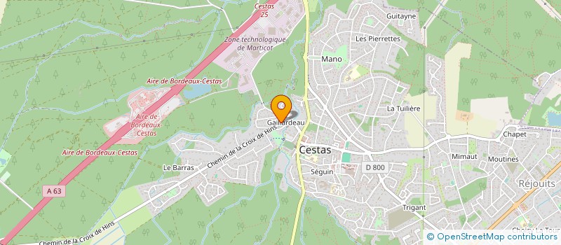 localisation de l'entreprise HELIOS HABITAT à CESTAS