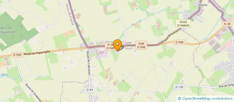 localisation de l'entreprise HELIOS PARTNER à GODEWAERSVELDE
