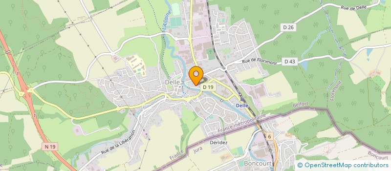 localisation de l'entreprise HELIOS SARL à DELLE