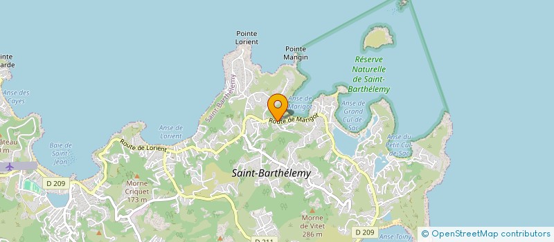 localisation de l'entreprise HELIOS SBH à SAINT BARTHELEMY