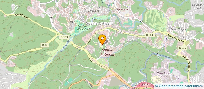 localisation de l'entreprise HELIOS STRATEGIE à VALBONNE