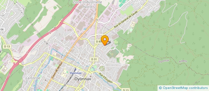 localisation de l'entreprise HELIOSAQUA à OYONNAX