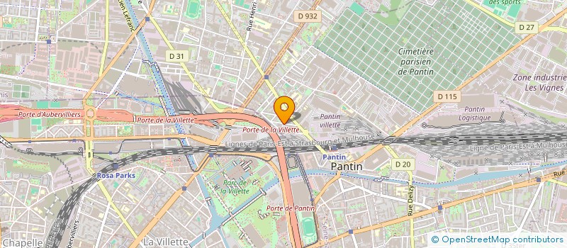 localisation de l'entreprise HELIOSTEX  PANTIN