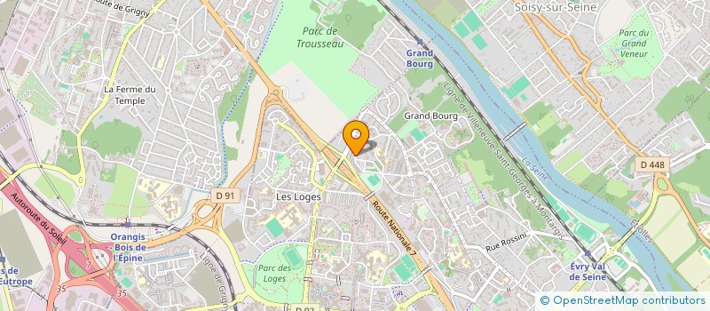 localisation de l'entreprise HELIOSYSTEME à EVRY-COURCOURONNES