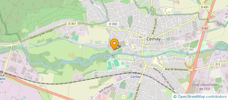 localisation de l'entreprise HELIOTEC à CERNAY