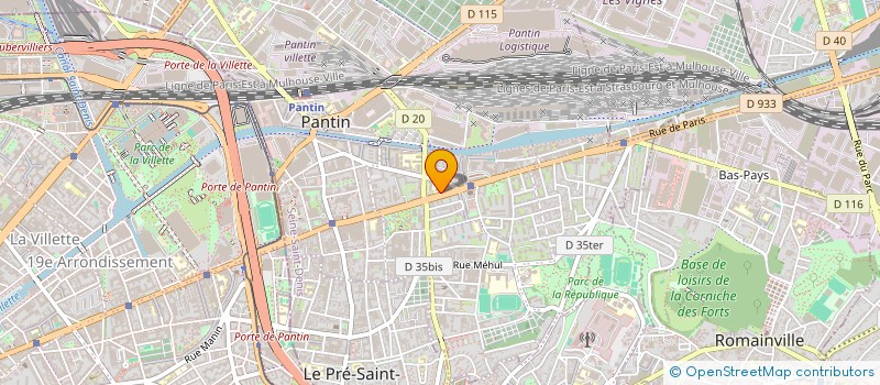 localisation de l'entreprise HELIOTECH HOLDING à ROSNY-SOUS-BOIS