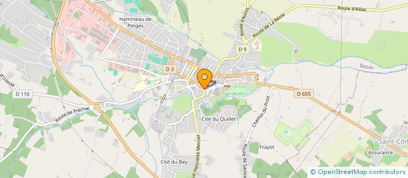 localisation de l'entreprise HELISALARY  BAZAS