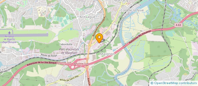 localisation de l'entreprise HELITECHNICA à BAYONNE