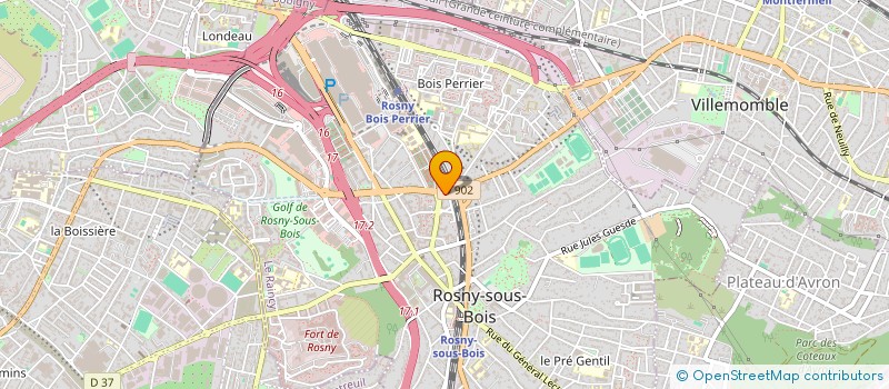 localisation de l'entreprise HELIX TRAINING à ROSNY-SOUS-BOIS