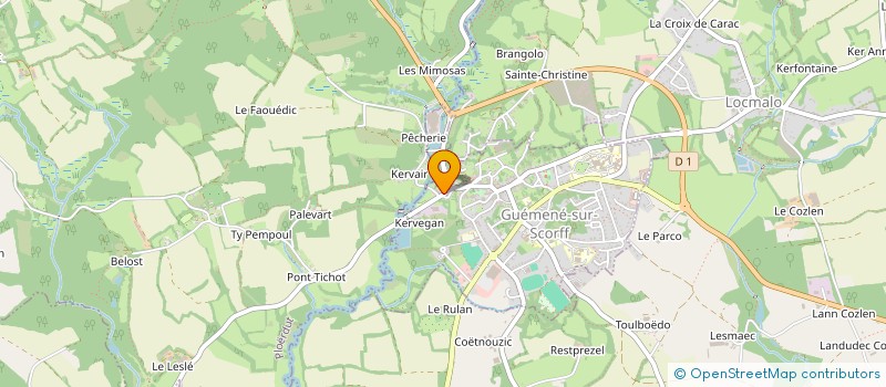 localisation de l'entreprise HELLEC ET COMPAGNIE à GUEMENE-SUR-SCORFF
