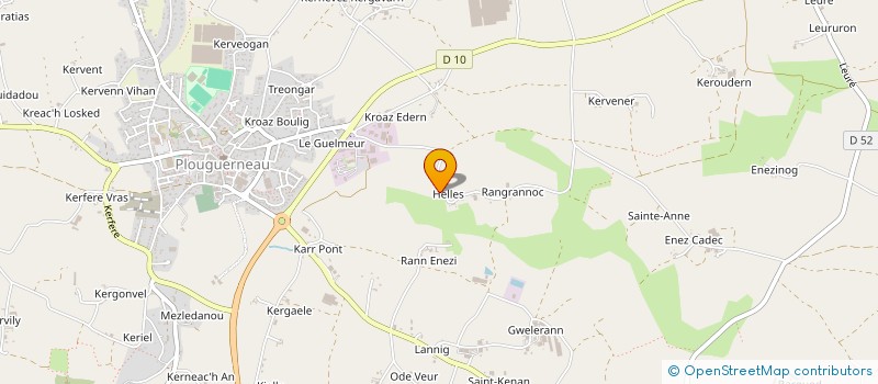 localisation de l'entreprise HELLEZ  PLOUGUERNEAU