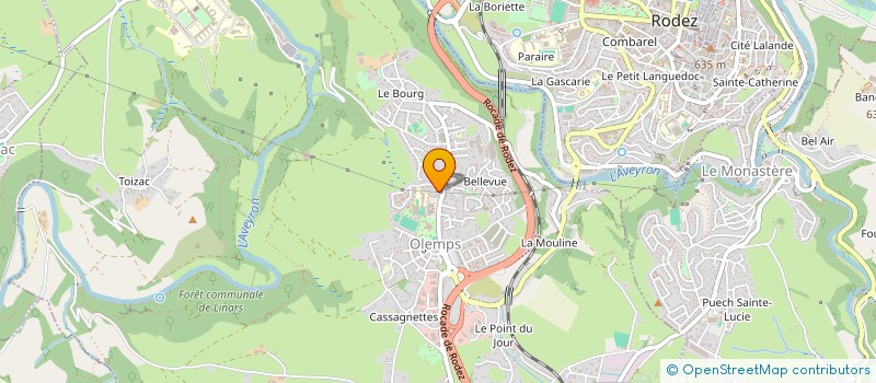 localisation de l'entreprise HELLI  RODEZ