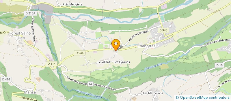 localisation de l'entreprise HELLO VACANCES à CHABOTTES