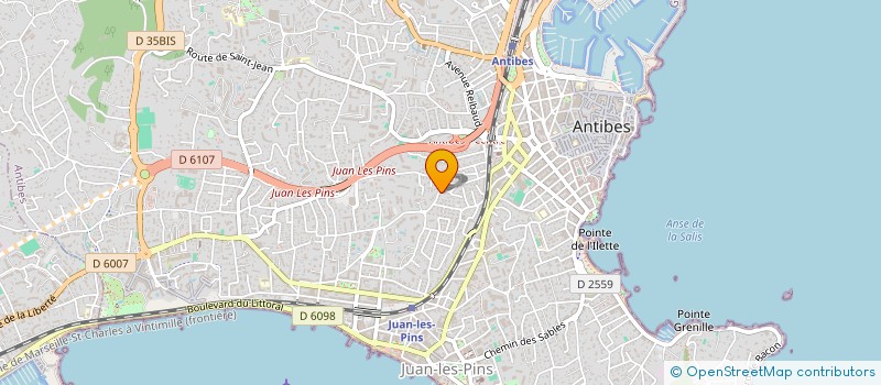 localisation de l'entreprise HELMAR à ANTIBES