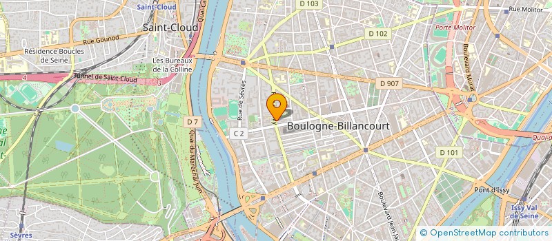 localisation de l'entreprise HELMET ACOUSTIC à BOULOGNE-BILLANCOURT