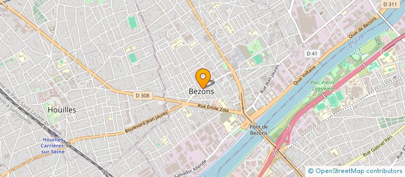 localisation de l'entreprise HELOISE COIFFURE à BEZONS