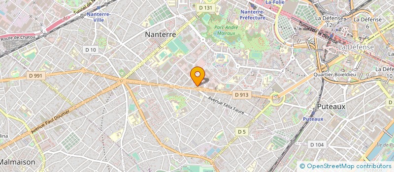 localisation de l'entreprise HELPLINE à NANTERRE